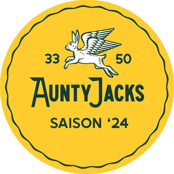 Aunty Jacks Saison 24 Label