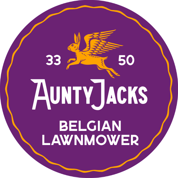 Aunty Jacks Belgian Lawnmower Label