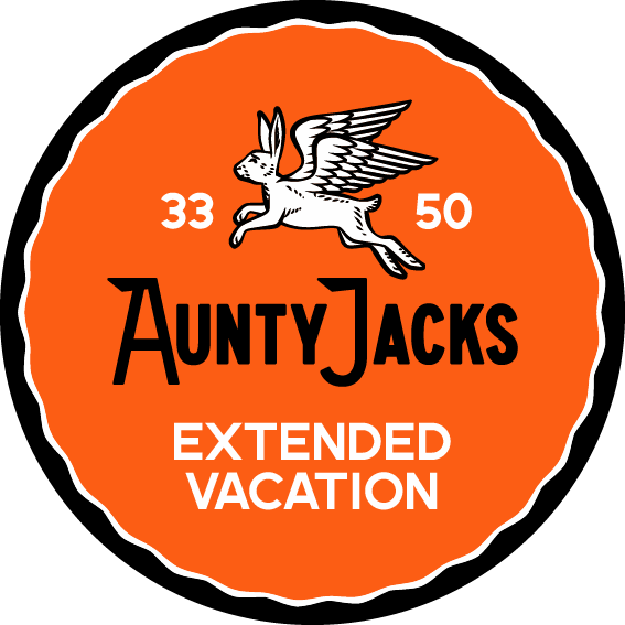 Aunty Jacks Extended Vacation Label